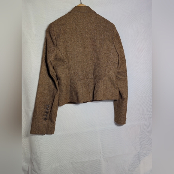 BCBG Maxazria Marilyn Sz S Tweed Women's Brown Blazer Jacket NWT - Picture 5 of 9